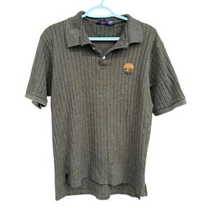 Kenneth Gordon New Orleans Polo Shirt Mens Medium‎ Tree Embroidered Ribbed